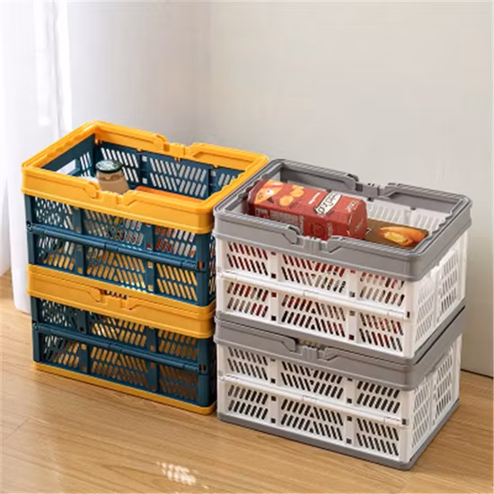 Baskets Plastic Laundry Vegetable Folding Food Woven Kitchen Making Supplies Picnic Other Gift Hanging Foldable Storage Basket