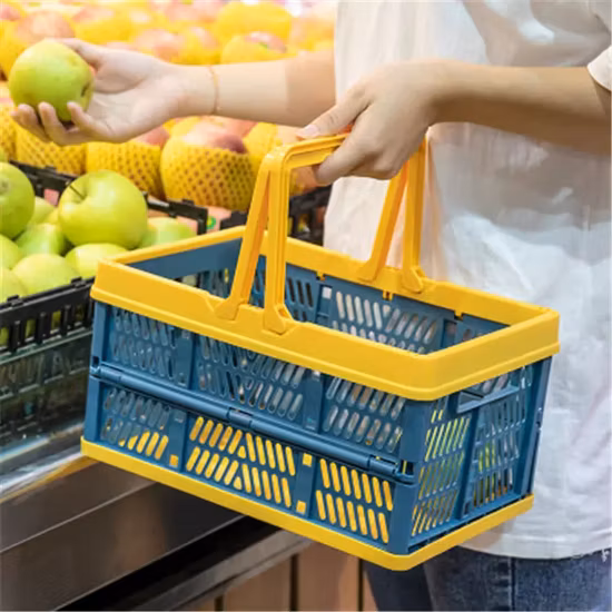Baskets Plastic Laundry Vegetable Folding Food Woven Kitchen Making Supplies Picnic Other Gift Hanging Foldable Storage Basket