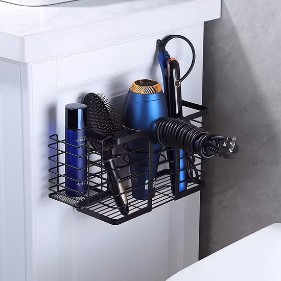 Jh-Mech 4 cesto de armazenamento para pendurar pneus cesta de metal com ganchos organizador de despensa