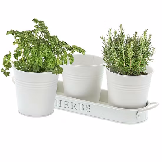 Vasos de flores de ervas empilháveis ​​para plantador de jardim 3 peças