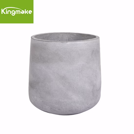Vaso de flor de plástico quadrado alto por atacado de fábrica com acabamento em pedra